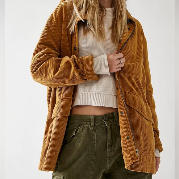 NWTS FREE PEOPLE CORD SHIRT JACKET (L) - Picture 3 of 16